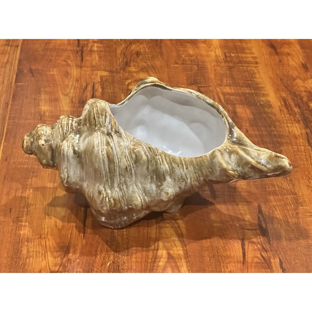 Vintage Inarco JapanCeramic Conch Shell Decorative Seashell Vase Planter